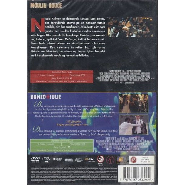 Moulin Rouge & Romeo and Julie (DVD)