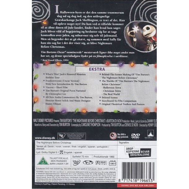 The Nightmare before christmas (DVD)