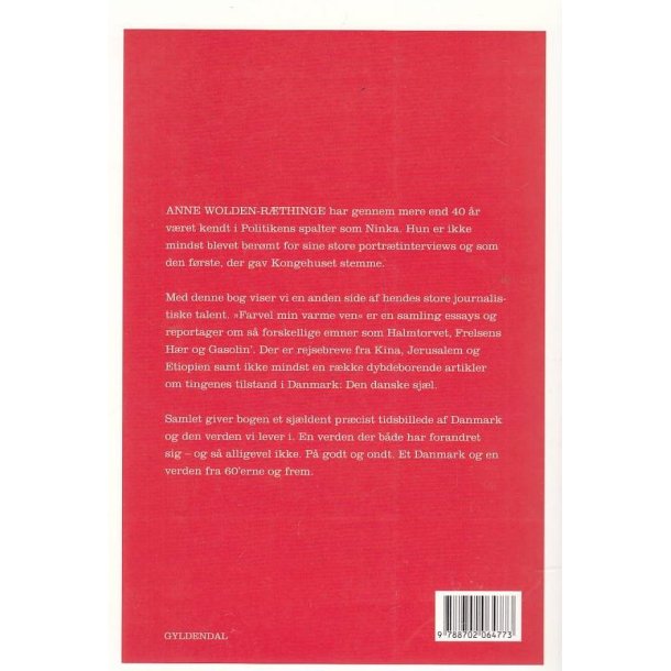 Farvel min varme ven (Bog)