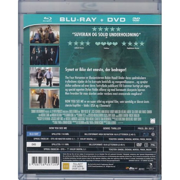 Now you see me (Blu-ray+DVD)