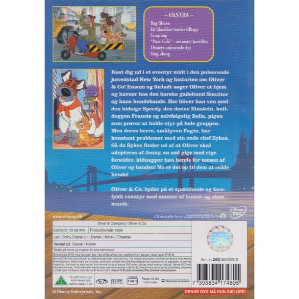 Oliver og Co. - Disney klassikere nr. 27 (DVD)