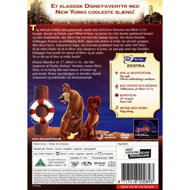 Oliver og Co. - Disney klassikere nr. 27 (DVD)
