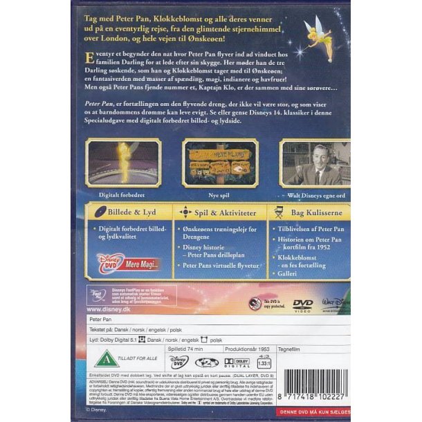 Peter Pan - Disney Klassikere nr. 14 (DVD)