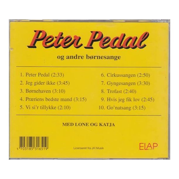 Peter Pedal og andre b�rnesange (CD)