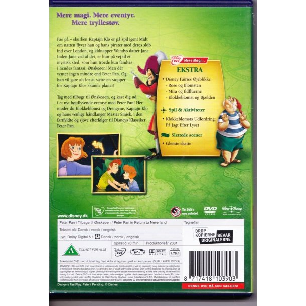 Peter Pan i tilbage til �nske �en (DVD)