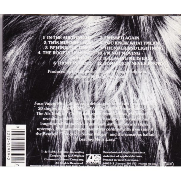 Face Value (CD)