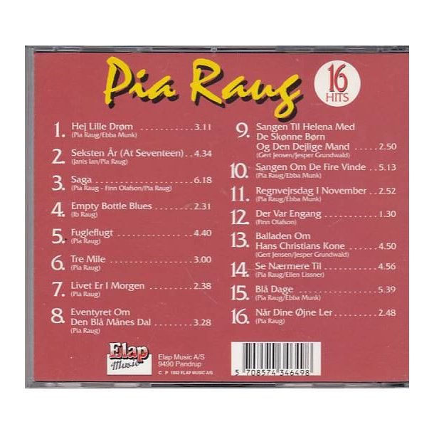 Pia Raug � 16 Hits (CD)