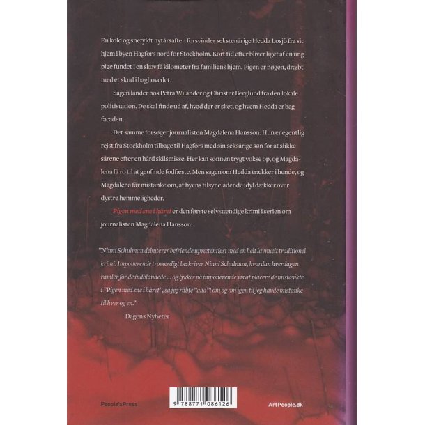 Pigen med sne i h�ret (Bog)