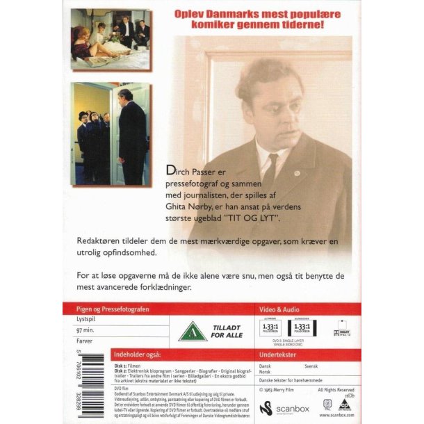 Pigen og pressefotografen (DVD)