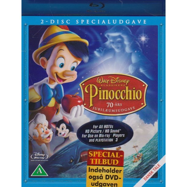 Pinocchio - Disney klassiker nr. 2 (Blu-ray+DVD)