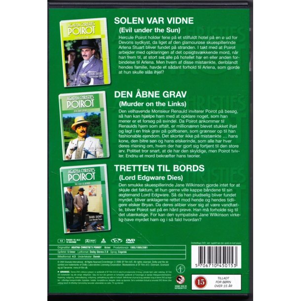 Hercule Poirot 3 film (DVD)