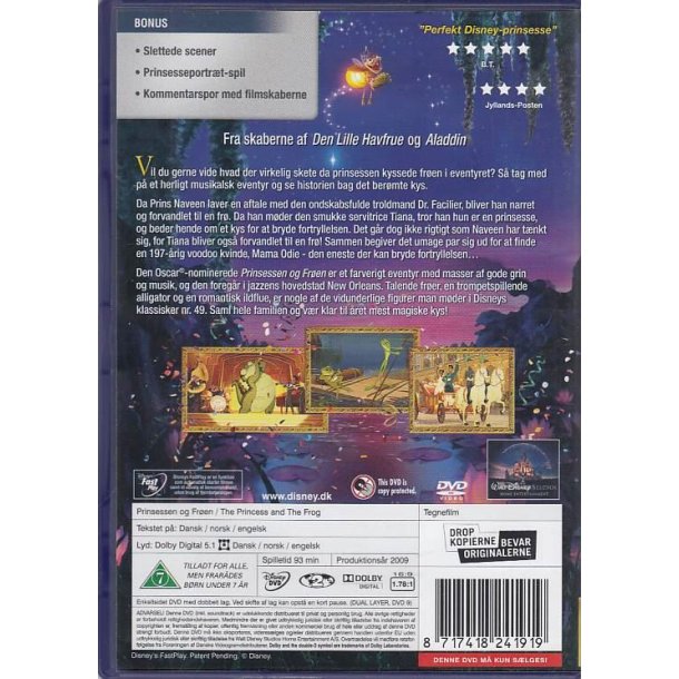 Prinsessen og Fr�en - Disney Klassikere nr. 49 (DVD)