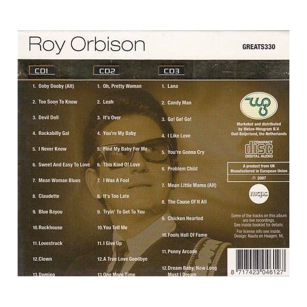 Roy Orbison Greatest hits (CD)