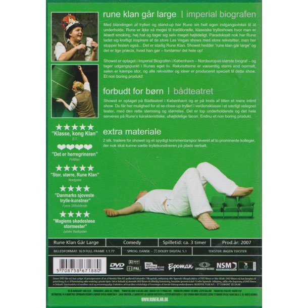 Rune Klan - G�r large (DVD)