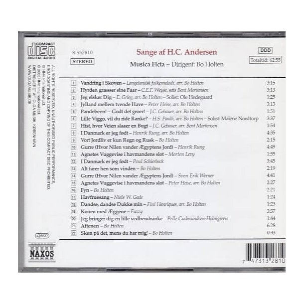 Sange af H.C Andersen (CD)