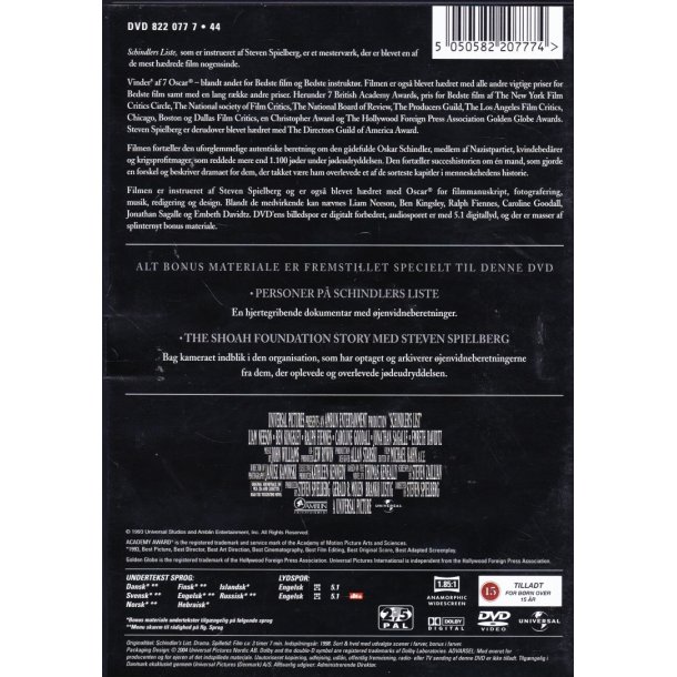 Schindler's list (DVD)
