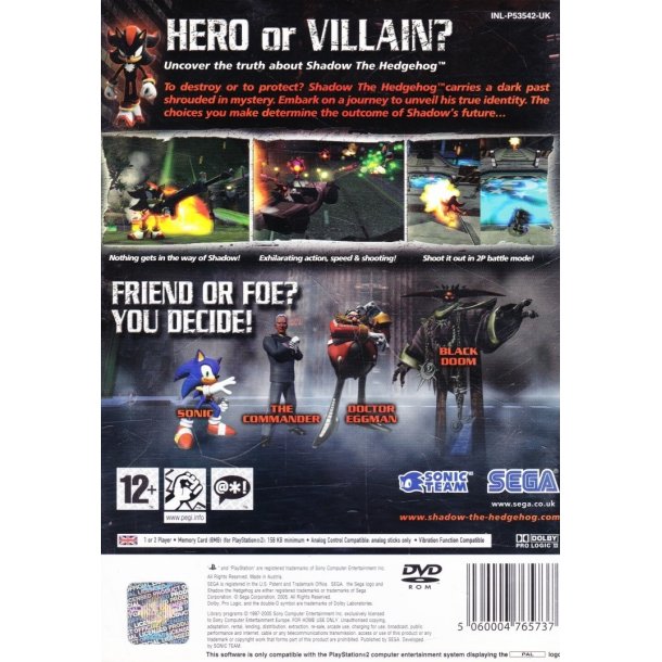 Shadow The Hedgehog (Spil)