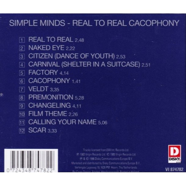 Real to real cacophony (CD)