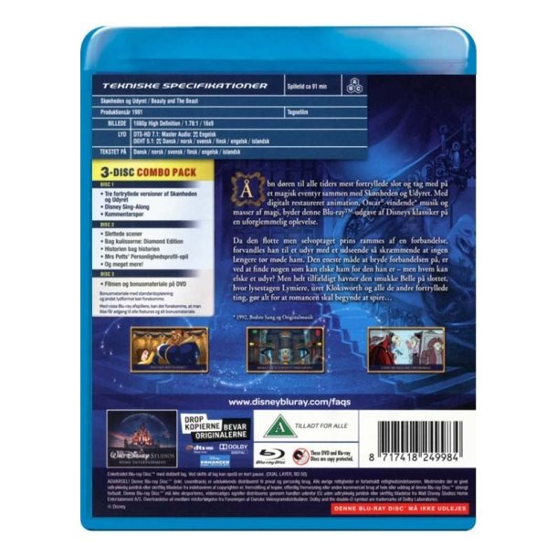 Sk�nheden og Udyret - Disney klassikere nr. 30 (Blu-ray)