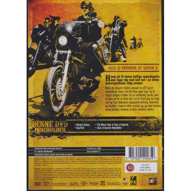 Sons of Anarchy - S�son 2 (DVD)