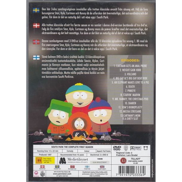 South Park - S�son 1 (DVD)