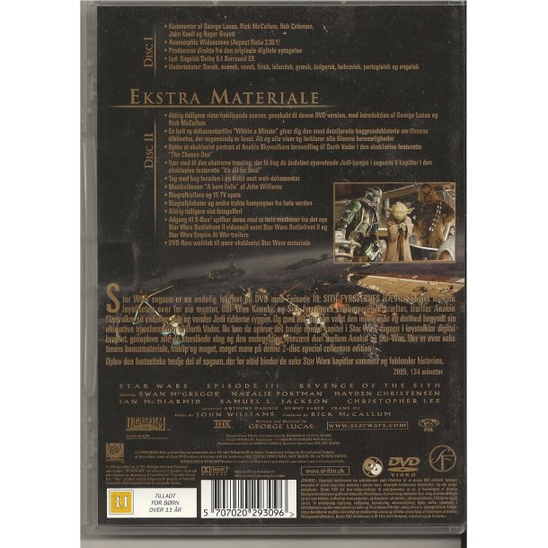 Star wars 3 - Sith-fyrsternes h�vn (DVD)