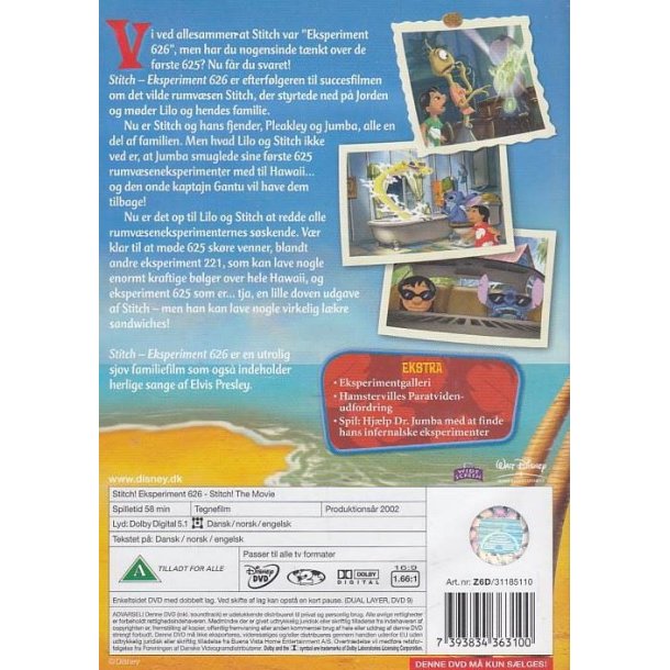 Stitch - Eksperiment 626 (DVD)