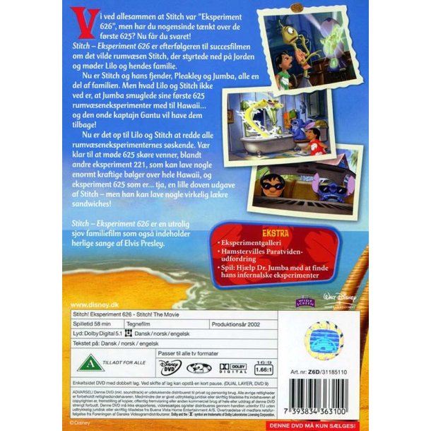 Stitch - Eksperiment 626 (DVD)