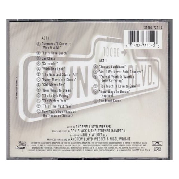 Sunset Boulevard 1994 Los Angeles (CD)