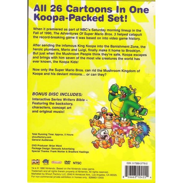 The Adventures of Super Mario Bros. 3 Complet series (DVD)