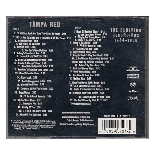 The Bluebird Recordings 1934-1936 (CD)