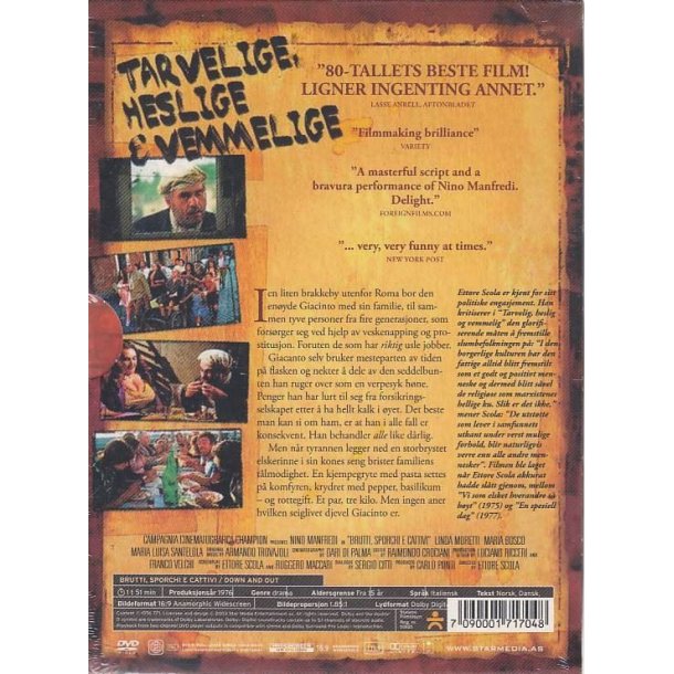Tarvelig, heslige & vemmelige (DVD)