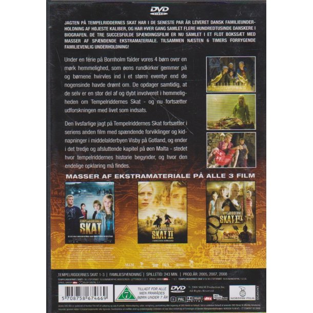 Tempelriddernes skat 1-3 (DVD)