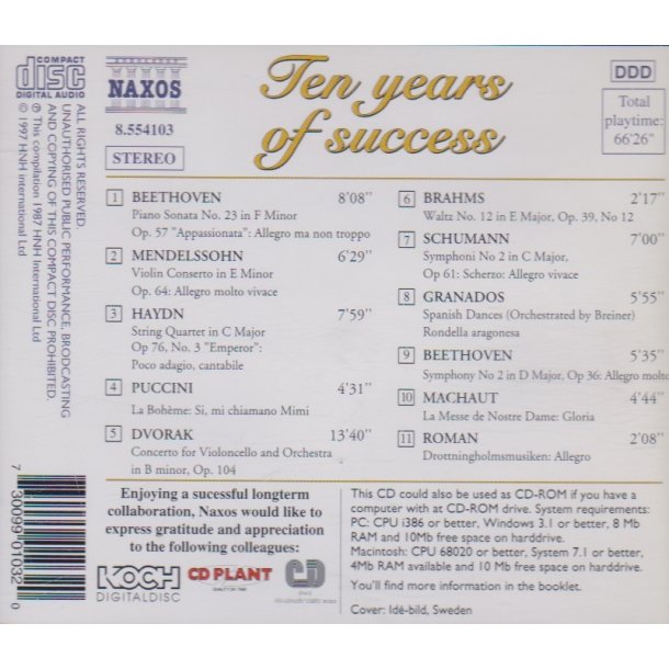 Ten years of success (CD)