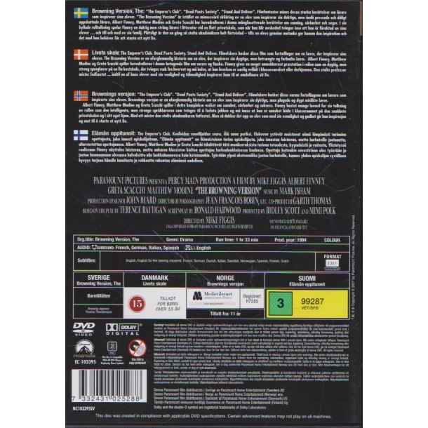 The Browning version (DVD)