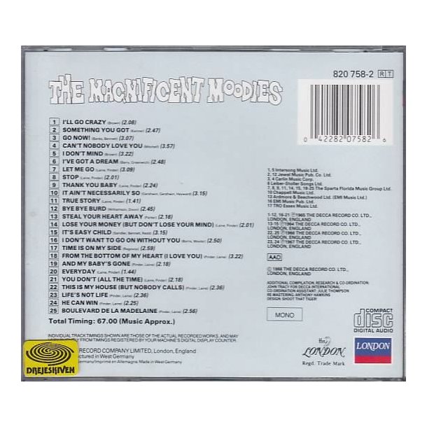The Magnificent Moodies (CD)