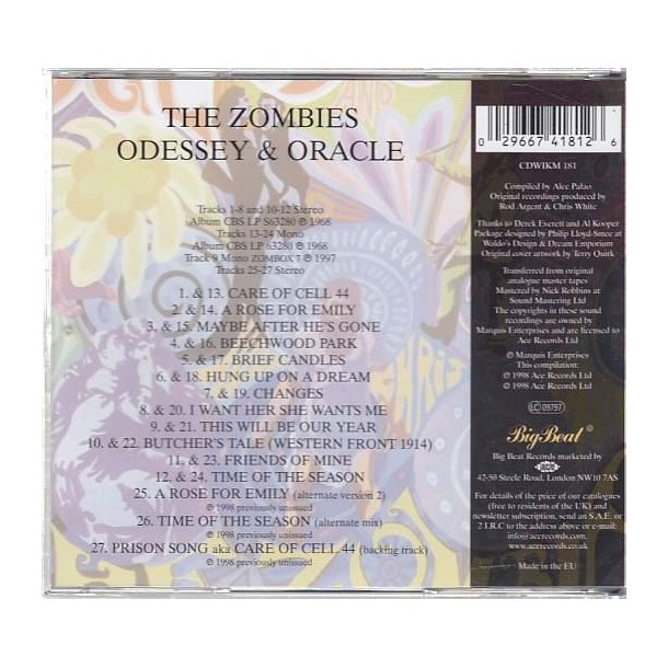  Odessey & Oracle (CD)