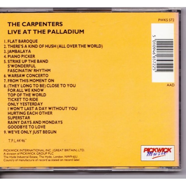 Live at the Palladium (CD)
