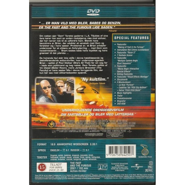 The fast and the furious (DVD)