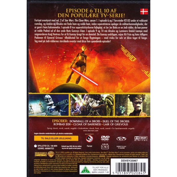 Star wars - The clone wars - S�son 1 Vol 2 (DVD)