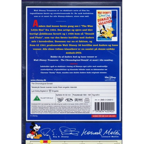 The Chronological Donald: 1934-1941 (DVD)