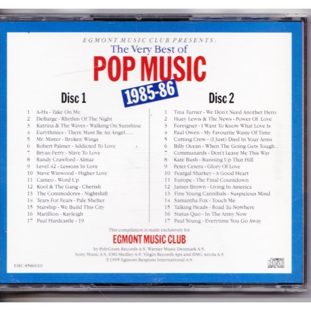 The very best of POP music 1985-86 (CD)