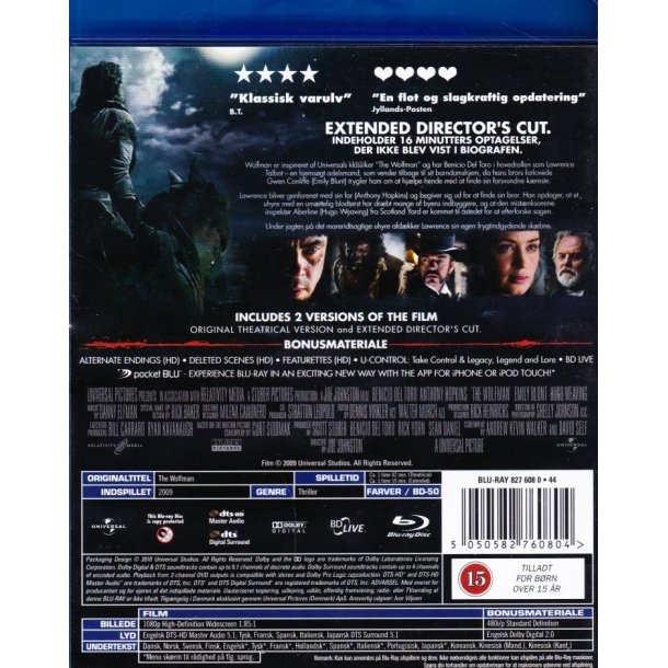The wolfman (Blu-ray)