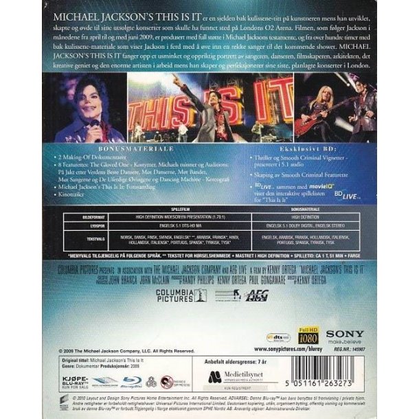Michael Jackson's This is it (Blu-ray)