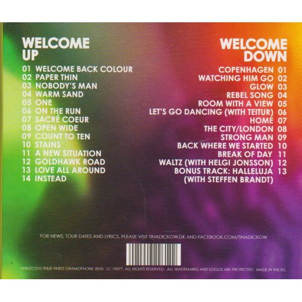 Welcome back colour (CD)