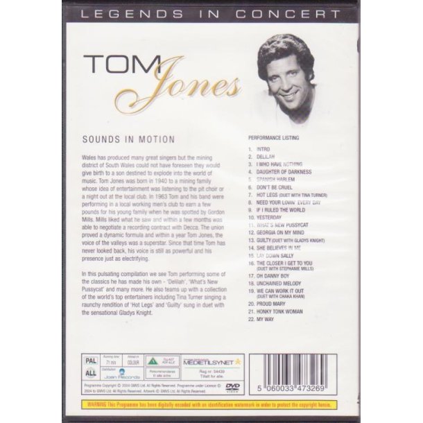Tom Jones - Sounds In Motion (DVD)