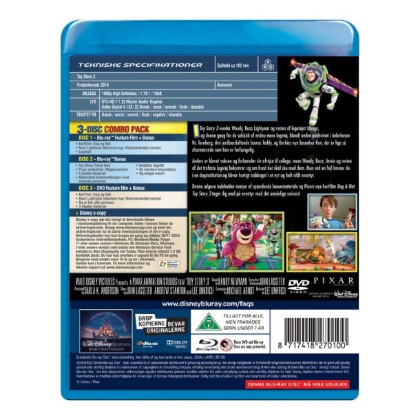 Toy Story 3 - Disney pixar nr. 11  (Blu-Ray + DVD)