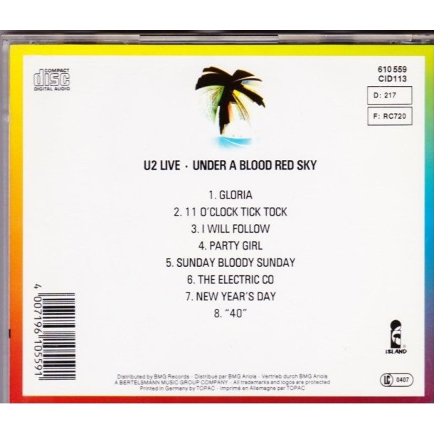 Live - Under a blood red sky (CD)